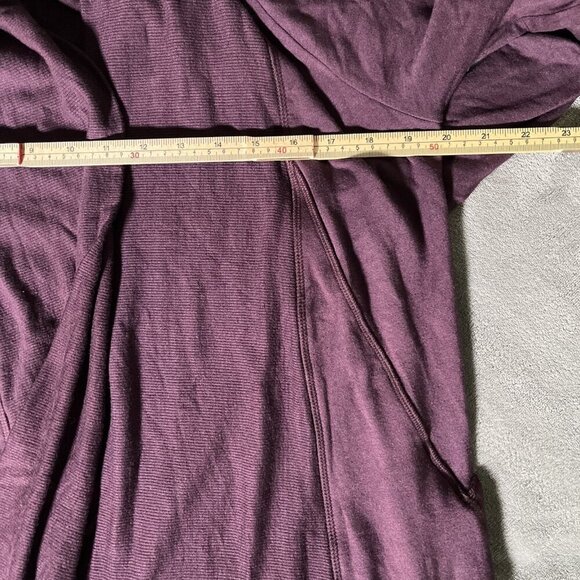 Athleta Pranayama Womens Restore Wrap Cardigan Size S Plum Purple Yoga Stretchy - Picture 8 of 8